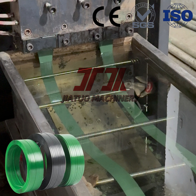 9-32mm Breedte Plastic PET Vlokken Recycling Materiaal Strap Maken Productielijn Met Smeltpomp En Precisie Matrijskop
