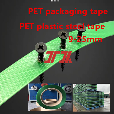 Hoge snelheid model 16080 PET kunststof stalen band PET omsnoeringsband PET omsnoeringsband voor PET pallet omsnoering