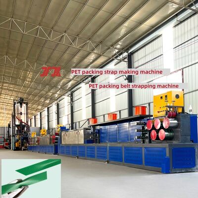 Groen Roze 0,6-1,2 mm PP PET-bandproductiemachine Automatische PET-band-extrusielijn
