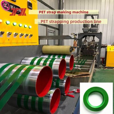 16 mm PET-omsnoeringsmachine automatische PET-band die mackine maakt met 100% PET-flessenvlokmateriaalproductie