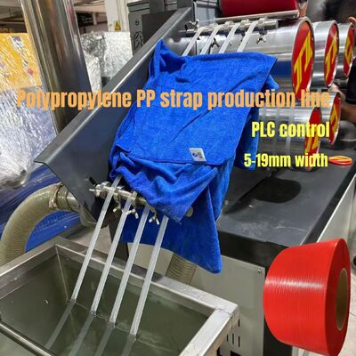 480 kg/h Hoogwaardige polypropyleen verpakkingsband extrusielijn PLC-besturing
