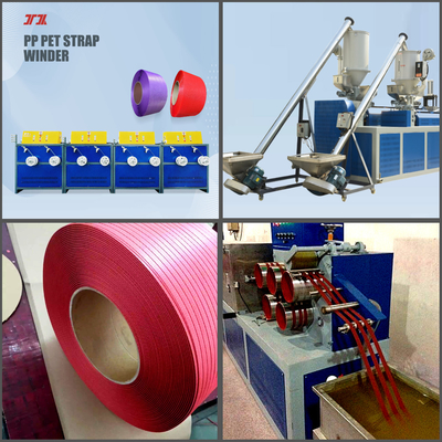 Automatische Plastic Riemproductielijn 200kg/H die pp-Riem winden die Machine maken