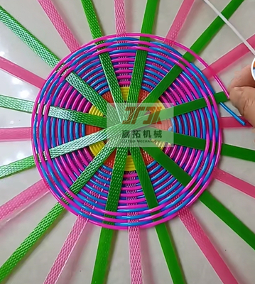 22 kW Plastic Imitation Rattan Making Machine Productielijn 4-Strap PP/PE Rattan Artificial Making Machine