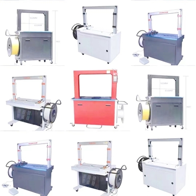 Kartondoos 350W Semi Automatische het Vastbinden Machine60kg Spanning Halfautomatische het Vastbinden Machine voor Plastic pp-Riem