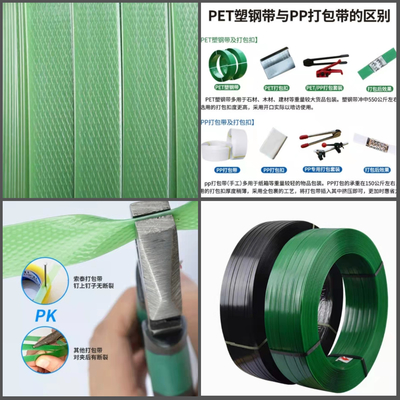 Groen 1,27 mm poly-plastic band PET verpakkingsband voor het verpakken van palletbakstenen