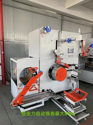 Volledig automatische transportband 0,4 kW PET-bandwinder met PLC-besturingssysteem Volledig automatische PET-bandwinder met PLC-besturing en snijwerk
