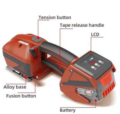 Hand Plastic pp HUISDIER die Machine Semi Automatisch Op batterijen voor de Doos van het Palletkarton vastbinden