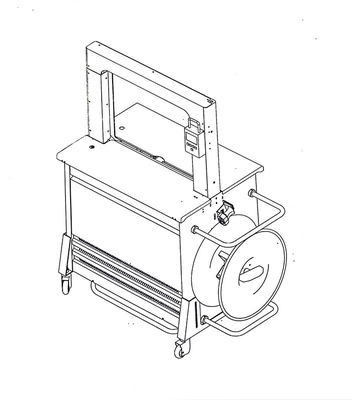 Duitse technologie Box Strapping Machine Verstelbare koeling Tijd 2 Sec/Strip Bale Speed,Carton tafeltop baler