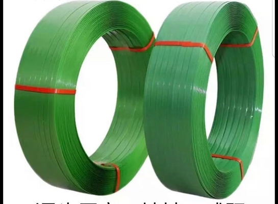 PET plastic stalen verpakkingsgordel, riem met: 9-32 mm, banddikte: 0,6-1,2 mm, PET bindgordel, groene verpakkingsgordel