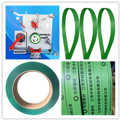 PET-gordel-extrusielijn, productieapparatuur voor PET-plastiek-staalgordel, sterke treksterkte, breedte: 9-32 mm
