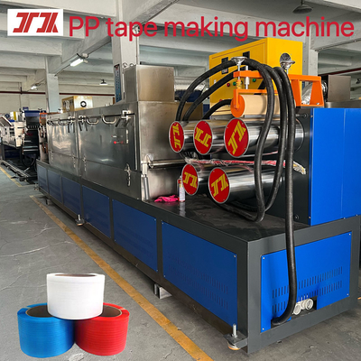 Productielijn voor PP-verpakkingsbanden, PLC-gecontroleerde PP-bandmachine, breedte: 5-19 mm,dikte: 0,3-1,2 mm