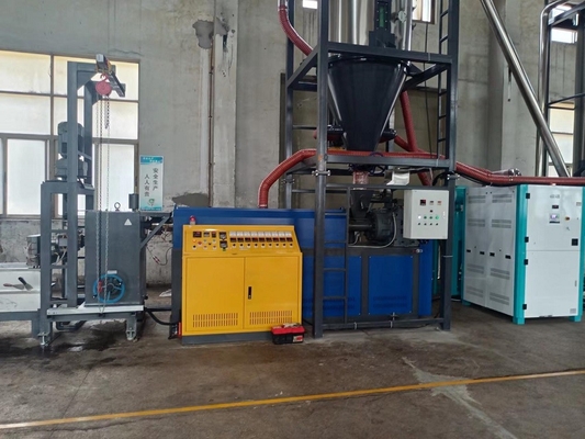 Productielijn met een enkelcilinderfilter voor PET-verpakkingsgordel met non-stop wissel