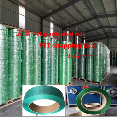 Groothandelsverpakkingsmaterialen Groene PET-banden PET-plastiekbanden van staal voor aluminiumbanden