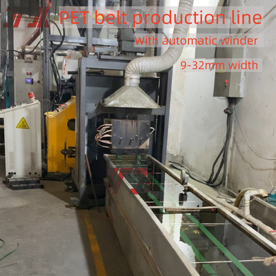 Productiemachine voor het maken van een band met automatische winder