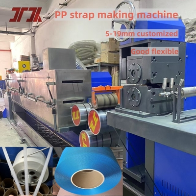 5 mm Hoge capaciteit PP banden dubbel uitgang Extrusie machine met automatische winder Besparing van arbeid 100-150 kg/uur Kosten