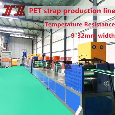 Groen geïmprimeerde PET-bandbanden banden polyester banden geschikt voor het bevestigen van lichtgewicht bundels