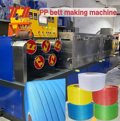 5-19 mm op maat gemaakte PP-banden 3outputmachine met PLC-besturingssysteem en automatische winder