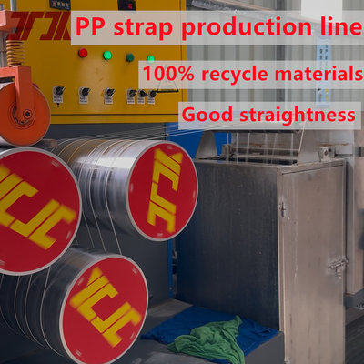 5-19 mm op maat gemaakte PP-banden 3outputmachine met PLC-besturingssysteem en automatische winder