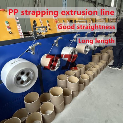 5-19mm Op Maat Gemaakte Enkele Schroef PP Band Productiemachine Met Dubbel Station Wikkelaar