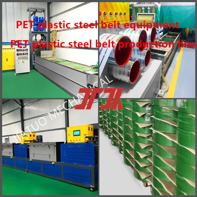 9-32mm Productielijn voor groene embossing van PET-plastiekgordel met automatische PLC-besturing