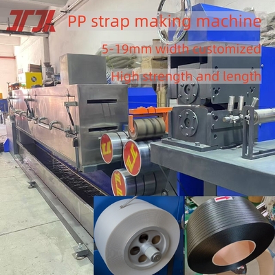 100% gerecycled materiaal PP plastic band maken extrusie machine met PLC controle geheugen parameter en non-stop changer