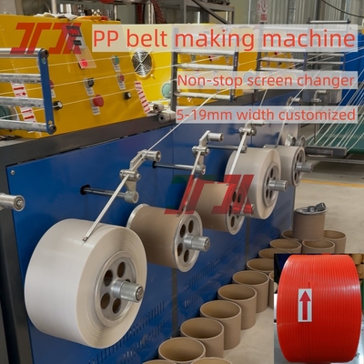 100% gerecycled materiaal PP plastic band maken extrusie machine met PLC controle geheugen parameter en non-stop changer