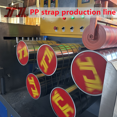 280 kg/uur capaciteit PP-bandmachine met automatische winder en 4 netcirculatiefilters