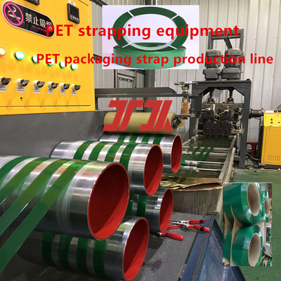 Aanpasbare 9-32 mm automatische PET-verpakkingsband-extrudermachine met PLC-besturingssysteem