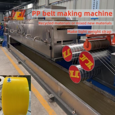 100% gerecycled materiaal gebruik PP band productielijn met kleine tolerantie van breedte dikte langere lengte en spanningssterkte