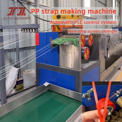 150 kg/h PP verpakking 2 banden Output maken machine met nauwkeurig vormontwerp en PLC besturingssysteem