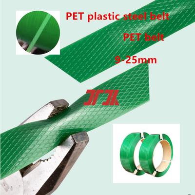 Hoge snelheid model 16080 PET kunststof stalen band PET omsnoeringsband PET omsnoeringsband voor PET pallet omsnoering