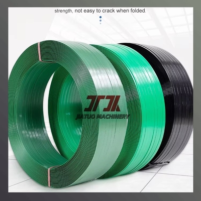 Groene Kleur Aangepaste Verpakkingsband PET Plastic Verpakkingsband Met Hoge Treksterkte