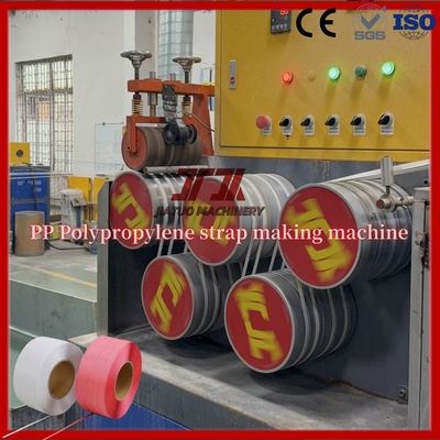 Eenvoudige schroef PP-stroppen extruderingsmachine 250 kg/u automatisch met PLC-besturing geheugen specificatie gegevens