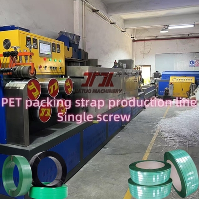 100% gerecycled flessenvlokken materiaal PET band maken machine met PLC-besturing