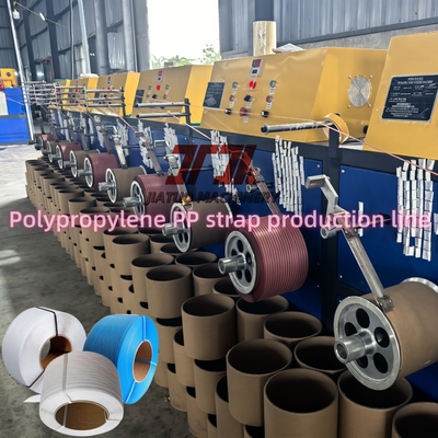 Professionele 380 kg/uur capaciteit PP band productielijn met PLC controle en non-stop wissel