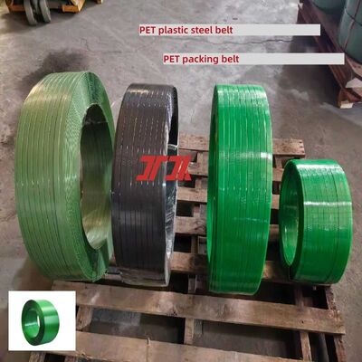 19 mm PET Plastic Steel Strap Groen PET Strapping Belt Oppervlak Grof Afwerking