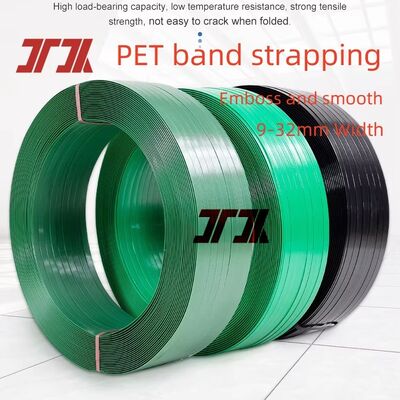 9-32mm Groen Zwart PET Verpakkingsband PET Band Gebruik Voor Goederen Verpakking