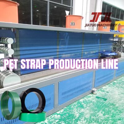 PET-bandmachine 9 ̊25 mm PET-productieapparatuur voor plastic banden met PLC-besturingssysteem