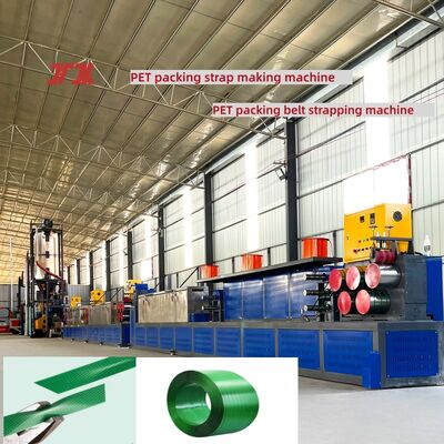 PET-bandmachine 9 ̊25 mm PET-productieapparatuur voor plastic banden met PLC-besturingssysteem