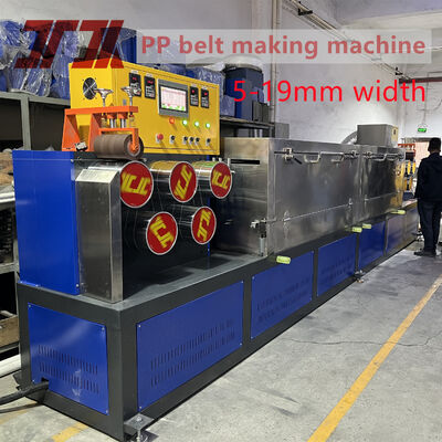 5-19 mm PP-bandmaakmachine met PLC-besturing en non-stop zeefwisselaar