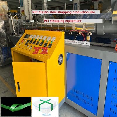 Productielijn voor PET-banden 9-25mm PET-bandenmachine Productielijn met 100% PET-flesvlokken