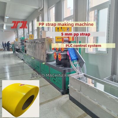 Zeer efficiënte 5 mm PP-verpakkingsband productieapparatuur PP-omsnoeringsbandmachine met automatische besturing