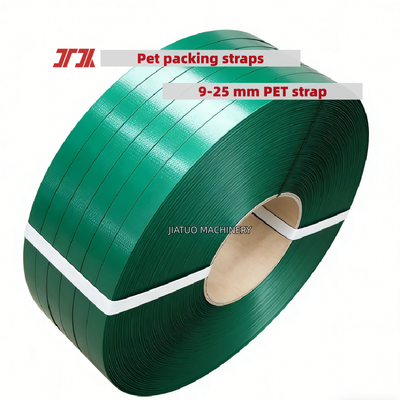 Groene 19 mm hoge snelheid PET-verpakkingsbanden PET-verpakkingsband voor pneumatisch riemen