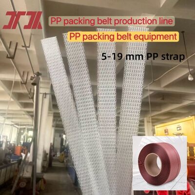 PLC-gecontroleerde productielijn voor het maken van PP-banden met 100% gerecycled PP-materiaal