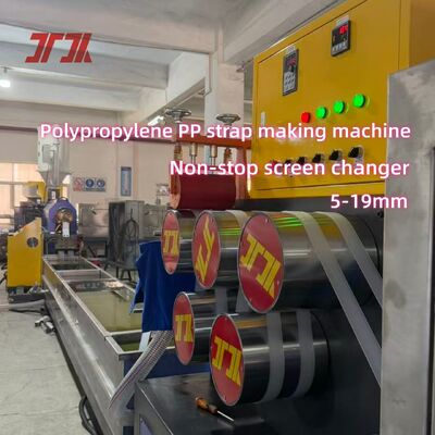 Productielijn voor PP-banden met hoge snelheid van 300 m/min met automatische schermwisseling en dubbelcilinder grootfilter