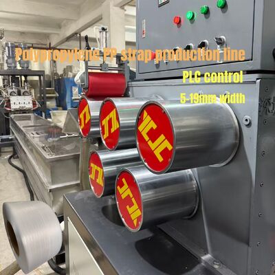 480 kg/h Hoogwaardige polypropyleen verpakkingsband extrusielijn PLC-besturing