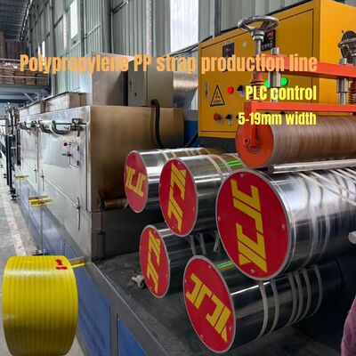 480 kg/h Hoogwaardige polypropyleen verpakkingsband extrusielijn PLC-besturing