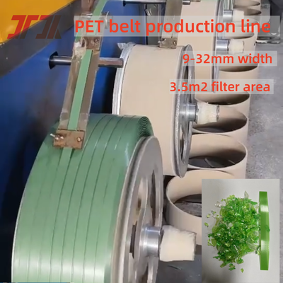 9-32mm PET-band extrusiemachine met gerecyclede PET-flesvlokken en volledig automatische PLC-besturing