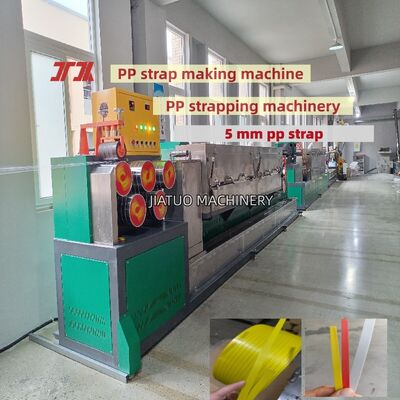Zeer efficiënte 5 mm PP-verpakkingsband productieapparatuur PP-omsnoeringsbandmachine met automatische besturing