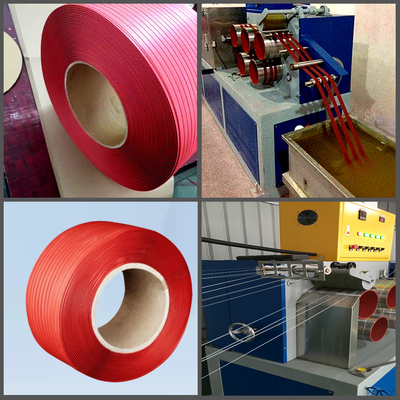 240kg/h pp-de Riem die van de Riemverpakking Machine met Tweelingschroefextruder maken